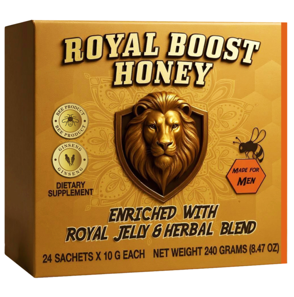 Royal Boost Honey – With Royal Jelly & Panax Ginseng – Premium Apple Infused Honey For Men & Women